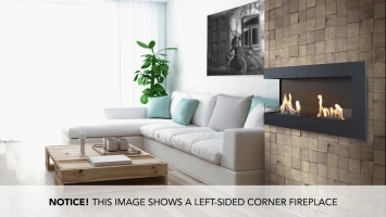 Hoek biohaard met linkse opening van 120 cm.