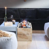 Inbouwmodule Cassette 500 waterdamphaard met sierhout om in te bouwen