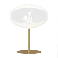 Gepolijst messing staander voor Cocoon pedestal bio-ethanol haard