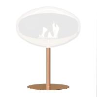 Gepolijst koper voetstuk voor de Cocoon Pedestal Bio-ethanol haard