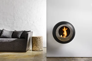 Muur hangende Vellum Cocoon Fires in zwart