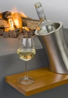 Vierkante tafel antraciet buitenhaard