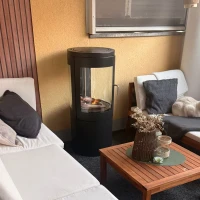 Columbus - Vrijstaande Bio-ethanol kachel met 360 graden zicht