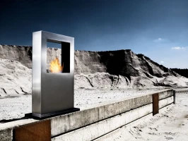 Moderne vrijstaande biohaard in exclusief design