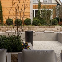 ScandiFlames Dualis bio-ethanol haard in het zwart met een cilindervormig veiligheidsglas