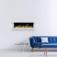 Nordfolk wit drie-zijdige elektrische haard