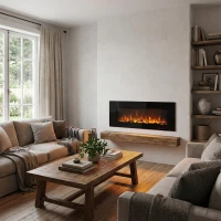 Azurite 152 cm - elektrische haard voor aan de muur