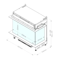 Faber e-Matrix Mood 800-500 III Driezijdige waterdamp haard