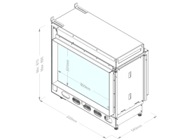 Faber e-Matrix Mood 800-500 ST Waterdamp haard inzetstuk