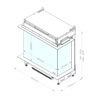 Faber e-Matrix Mood 800-650 III Driezijdige waterdamp haard