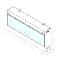 Faber e-SliM Linear 1700-450 I eenzijdige ingebouwde waterdamp haard