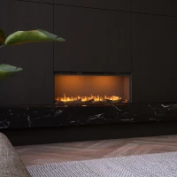 Faber e-SliM Linear 1200-450 I eenzijdige ingebouwde waterdamp haard