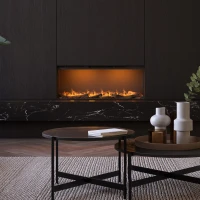 Faber e-SliM Linear 1200-450 I eenzijdige ingebouwde waterdamp haard