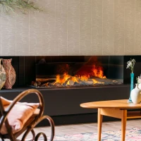 Faber e-Matrix Linear 1300-400 II Breed en slank waterdamp haard