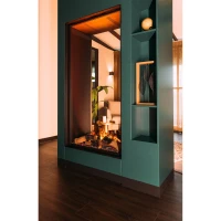 Faber e-Matrix Vertical 800-1600 ST Extra hoge doorkijk haard waterdamp inzetstuk