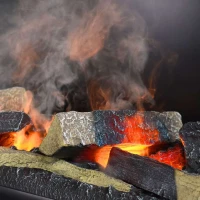 Glow Fire Fallada Grijs - OMC 600 | Vrijstaande Waterdamphaard, Grijs, 120 cm x 90 cm x 40 cm