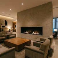 Foco One 1800 - 180 cm brede 1-zijdige inbouw bio-ethanol haard