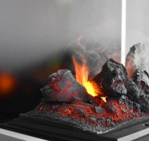 Glow Fire Beethoven Wit - OMC 600 | Vrijstaande Waterdamphaard, 170 cm x 60 cm x 50 cm