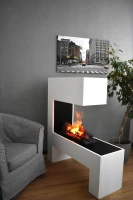 Glow Fire Mozart - OMC 600 | Vrijstaande Waterdamphaard, 120 cm x 110 cm x 35 cm
