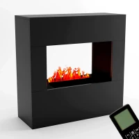 Goethe Zwart OMC 600 &ndash; Realistische Vlam, Milieuvriendelijk Ontwerp, Vrijstaand (Zwart)