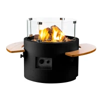 Ronde zwarte tafel voor buiten