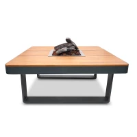 Horizon 95 Rokerig Antraciet &ndash; Vierkante Gashaard Tafel