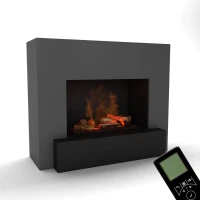 Glow Fire Hauptmann Grijs - OMC 600 | Vrijstaande Waterdamphaard, 90 cm x 110 cm x 45 cm