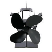 Warmte-gedreven haardblazer &ndash; 4 bladen | Staal