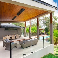 Heatstrip Enhance 3200W (zwart) met glasfront