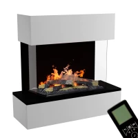 H&ouml;lderlin waterdamphaard in wit, met realistische waterdampvlammen