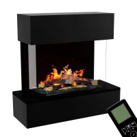 H&ouml;lderlin waterdamphaard in zwart, met realistische waterdampvlammen