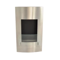 Hoge biohaard in roestvrij staal. Brandtijd 5 uur. Maat: 80 x 48 x 20 cm.