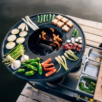 H&ouml;fats FIRE KITCHEN met BOWL 70 Plancha BBQ set
