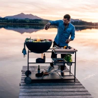 H&ouml;fats FIRE KITCHEN met BOWL 70 Plancha BBQ set