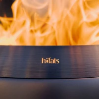 H&ouml;fats MOON 45 volledig zwarte vuurkorf met lage gietijzeren standaard
