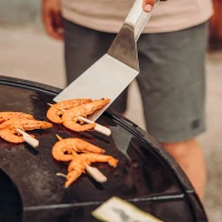 H&ouml;fats roestvrij staal gril spatel voor BBQs en vuurgrils