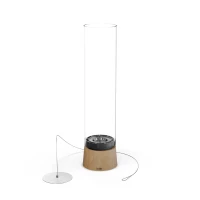 H&ouml;fats SPIN Air 1200 eiken bio-ethanol tafelhaard met hoog cilindervormig glas