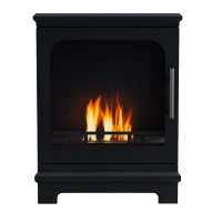 ScandiFlames Honolulu - Vrijstaande bio-ethanol open haard in houtkachel ontwerp met zwarte afwerking