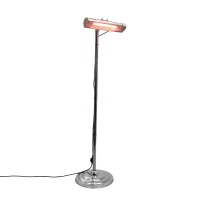 Zilveren terrasverwarmer voor op de vloer