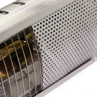 Zilveren terrasverwarmer voor op de vloer