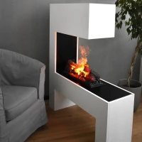 Glow Fire Mozart - OMC 600 | Vrijstaande Waterdamphaard, 120 cm x 110 cm x 35 cm