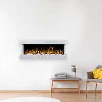 Nordfolk wit drie-zijdige elektrische haard