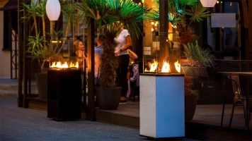 Witte gashaard voor buiten gebruik