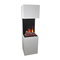 Glow Fire Beethoven Wit - OMC 600 | Vrijstaande Waterdamphaard, 170 cm x 60 cm x 50 cm