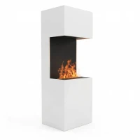 Glow Fire Beethoven Wit - OMC 600 | Vrijstaande Waterdamphaard, 170 cm x 60 cm x 50 cm