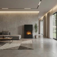 Glow Fire Tucholsky Linkszijdig Zwart - OMC 600 | Vrijstaande Waterdamphaard, Zwart, 91 cm x 150 cm x 35 cm