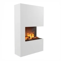 Glow Fire Tucholsky Linkszijdig Wit - OMC 600 | Vrijstaande Waterdamphaard, Wit, 91 cm x 150 cm x 35 cm