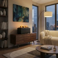 AquaFire Base 60 Houtblokken - Vrijstaande Opti-Myst inzetbrander