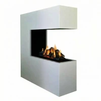 Glow Fire Schiller Wit - OMC 600 | Vrijstaande Waterdamphaard, 120 cm x 120 cm x 38 cm