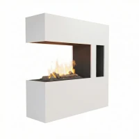 Glow Fire Schiller Pocket Elektrische Waterdamphaard (Wit) &ndash; Moderne Vrijstaande Design met Stoom Effect